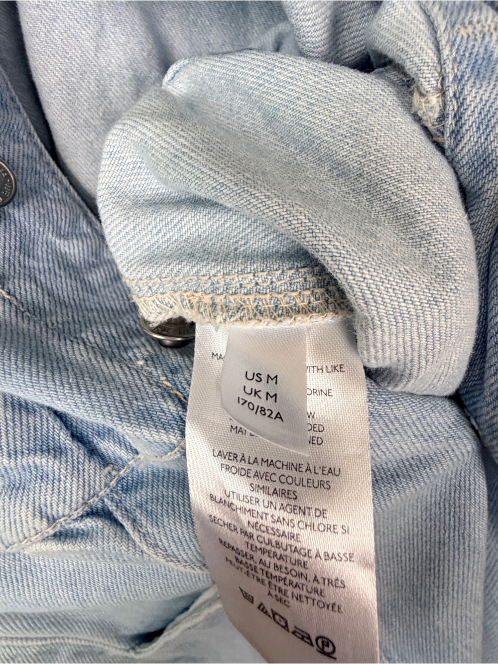 FREE PEOPLE Denim MARCI Coverall Jean Jumpsuit with Snap Pockets Clear Skies - Picture 10 of 12